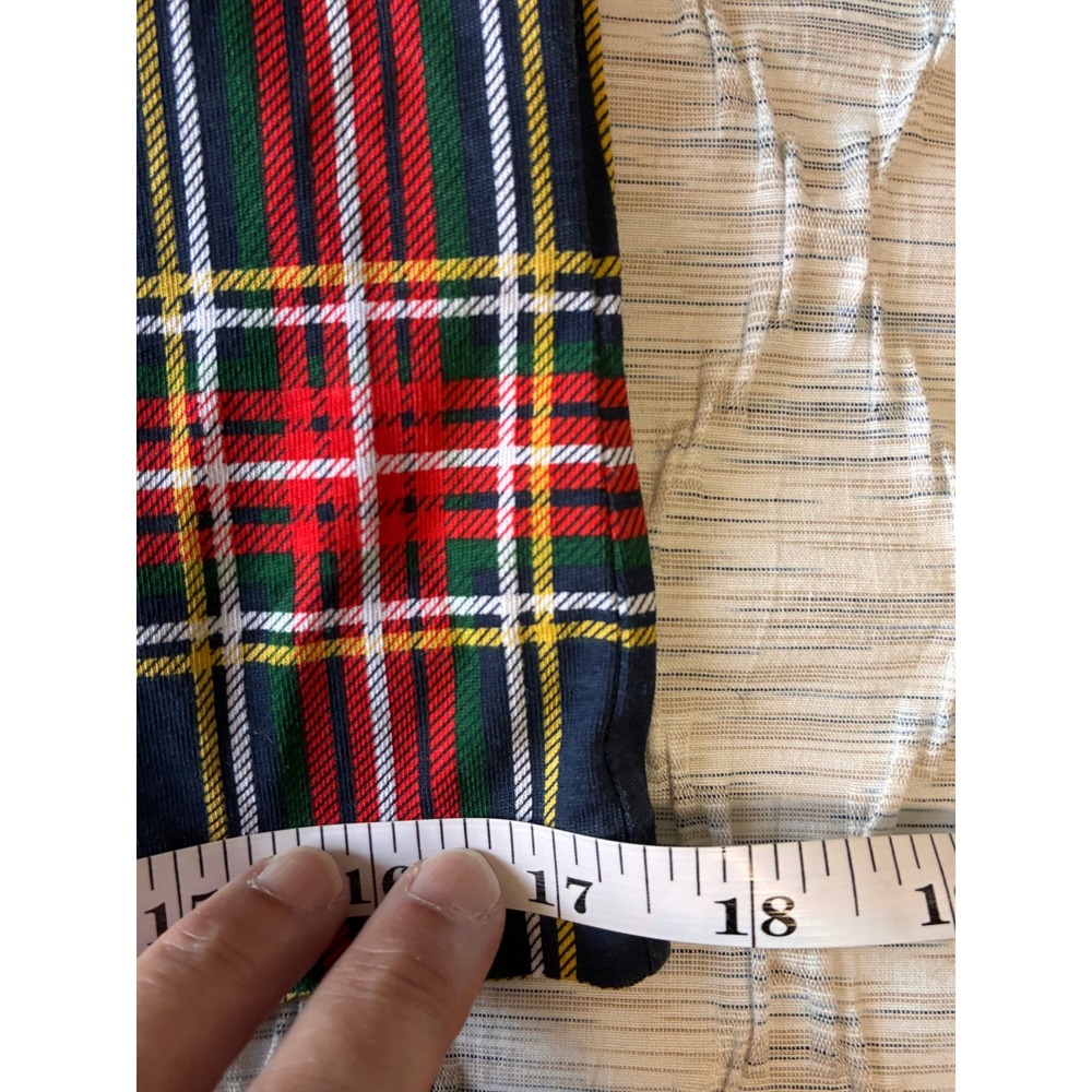 J.Crew Re-Imagined Womens Med Navy Red Tartan Plaid Cotton Turtleneck AT787 - Picture 9 of 12
